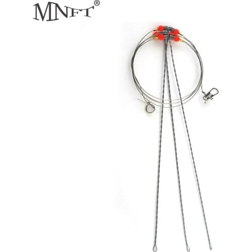 MNFT 30Pcs Stainless Steel Fishing Rigs Wire Leader Tackle With Swivel Snap Anti-Winding Lure Fishing Tackle Accessories