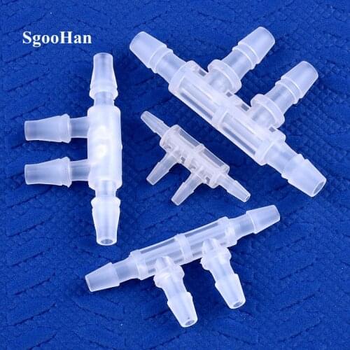 5~200Pcs 2.4~11.1mm PP Equal Dia Side 4-Ways Connectors Aquarium Tank Air Pump Hose Joint Irrigation System Pipe Pagoda Joints
