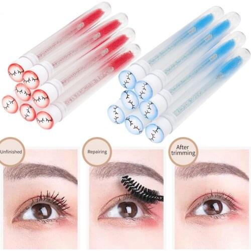 7Pcs Mascara Wand Tube Set Dust-proof Adjustable Disposable Girls Artificial Diamond Eyelash Brush Kit for Women