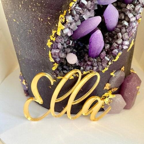 Acrylic Cake Name Charm, personalised Cupcake Toppers,Custom Cake Topper Unique Acrylic Wooden Party Decor For Birthday