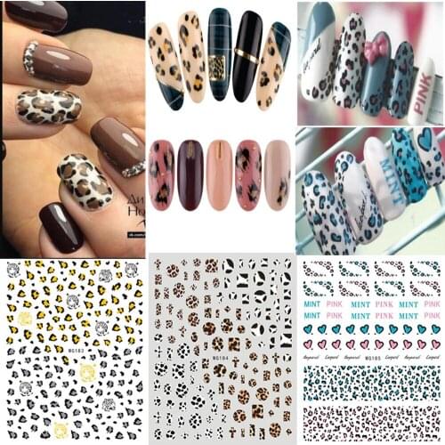 Manicure Accessory Tiger Printed Cartoon Nail Art Decals Nail Art Decoration Leopard Nail Stickers Self-Adhesive Decal
