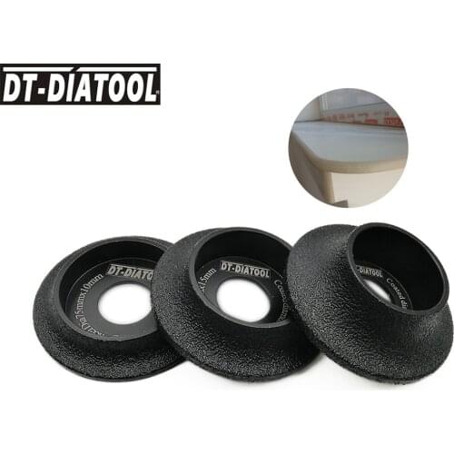 DT-DIATOOL 1pc Diamond Grinding Wheel for Tile Demi-bullnose Edge Profile Wheel Dia 3inch/75mm Grinding Disc Bore 22.23mm