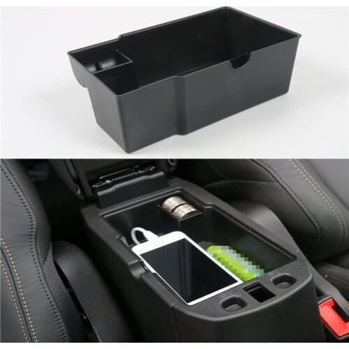 Free Shipping Car Armrest Box Storage Container Grid Holder Cover Trim Styling ABS Fit For Jeep Renegade 2015 2016