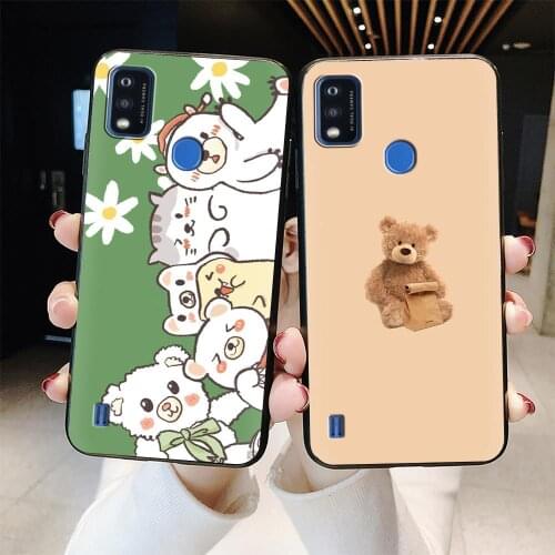 Glitter Fashion Design Phone Case For ZTE Blade A51 TPU Waterproof Silicone Anti-knock Cover Gift