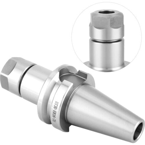 BT30-ER16-70 Steel High-Speed Collet Chunk CNC Mill Holder 10000rpm It Has The Nut Is Designed