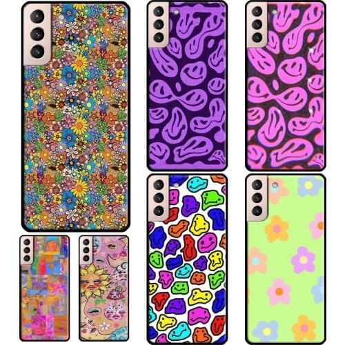 Psychedelic Indie Aesthetic Soft Case For Samsung Galaxy S21 Ultra S20 FE S8 S9 S10 Note 10 Plus Note 20 Ultra Coque