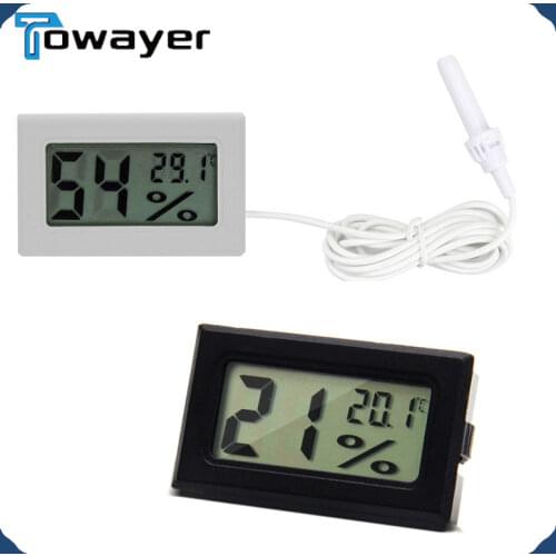 Digital Thermometer Hygrometer Mini LCD Humidity Meter Freezer Fridge Thermometer for -50~70 Coolers Aquarium Chillers