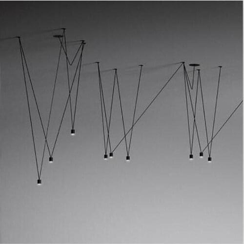 Design Geometric DIY Pendant Lights Match Line Led Hanging Light Fixture Fixture Wire Hanging Lamp Lustre Home Decor Industrial