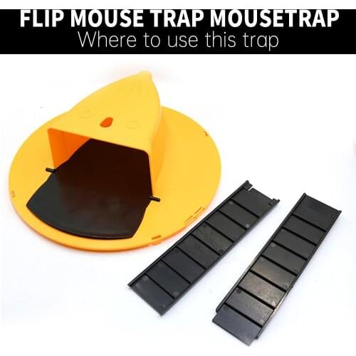 Home automatic mousetrap can be automatically reset by tilting the mousetrap, flip-top, sliding-bucket squirrel-cage mousetrap