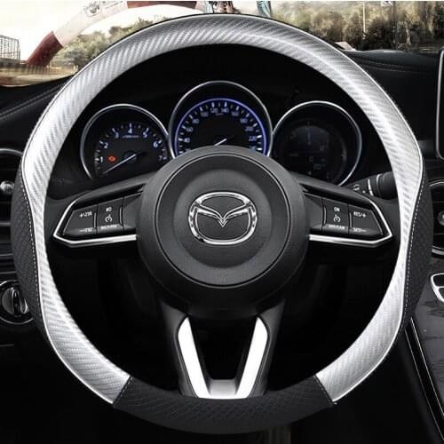 PU Leather Sport Car Steering Wheel Cover for Mazda CX-3 CX-4 CX-5 CX-7 CX-9 Anti-Slip Funda Volante Auto Accessories