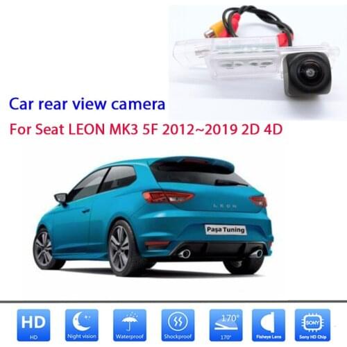 Rear View Camera For Seat LEON MK3 5F 2012 2013 2014 2015 2016 2017 2018 2019 2D 4D CCDFull HD Night Vision License Plate camera