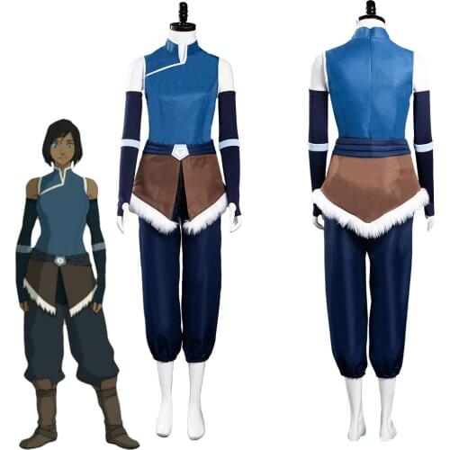 The Legend Season 4 Korra Cosplay Costume Top Pants Outfits Halloween Carnival Suit
