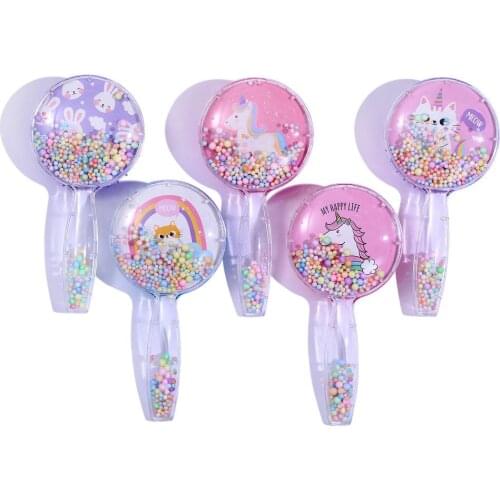 Horse Cat Animal Colorful Foam Anti-static Hair Brush Massage Comb Shower Wet Detangle Hair Brush Salon Hair Styling Tools