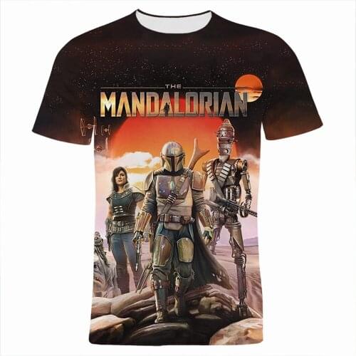 3D Print Mandalorian t shirt Boy Girl Kids Short sleeve shirts New Summer Harajuku Women T-shirt Oversized t-shirt For Men