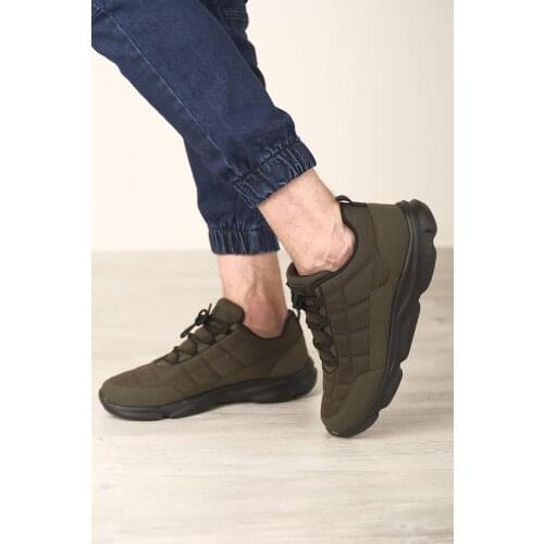 Abelard Fishnet Detailed Thick Sole Lace-Up Men Sneaker