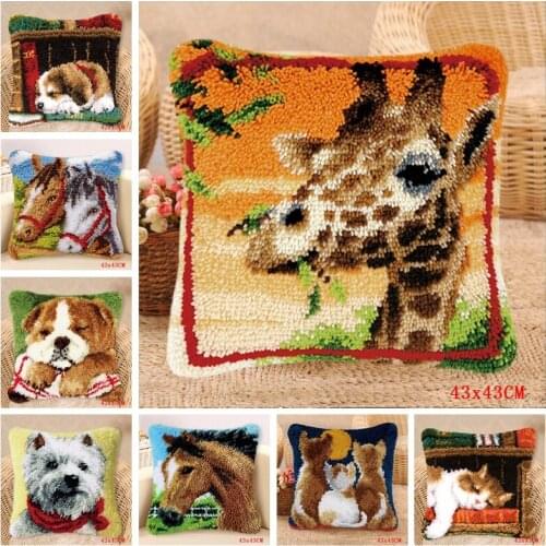 Long Deer Foamiran For Needlework Kit Carpet Embroidery Pillow Tapis Crochet Smyrna Do-It-Yourself Carpet Cushion Button Package