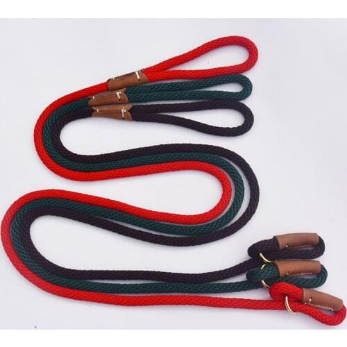 Whosale 3pc Nylon Woven Soft Chain Pet Dog Chain Basic Leashes For Medium Large Dogs Daily Training Walking Pet Dog leash