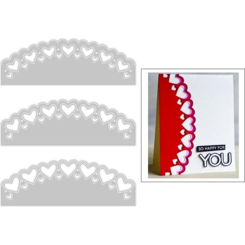 2020 New Valentine Heart Edge Layering Metal Cutting Dies For DIY Lace Pattern Embossing Making Layered Card Paper Scrapbooking