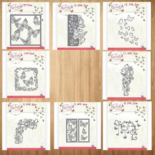 New Metal Cutting Dies Butterfly Vine Flowers Frame Craft Handmade Knife Mould Blade Punch Stencils Dies Cut Scrapbooking Model