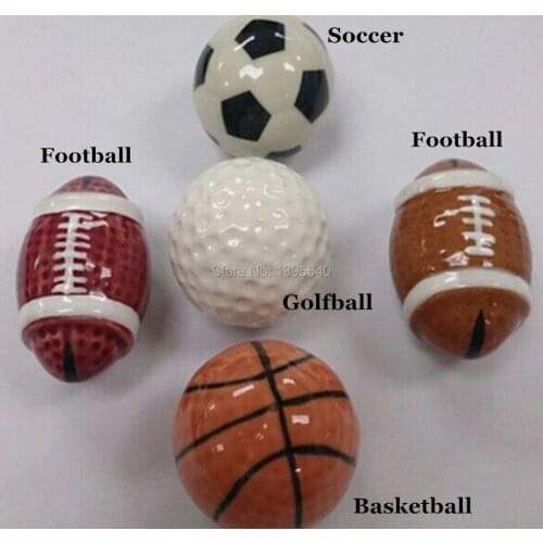 New Cartoon Ceramic Cabinet Drawer Knob Kids Wardrobe Handle Kitchen Furniture Cute Sport Closet Handles Children Dresser Pulls