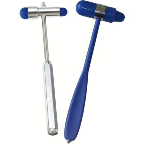 1Pr Blue Reflex Hammer ABS Big Size Medical Percussion Reflex Hammer With Nail And Small Stainless Steel Nerve Reflex Hammer