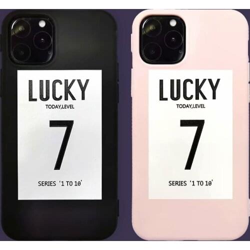 For iPhone 7 Lucky Case Pink Color Soft TPU Cover For iPhone 11 Pro Max Case Silicone For iPhone X XS MAX XR 8 7 6 6S Plus Cover