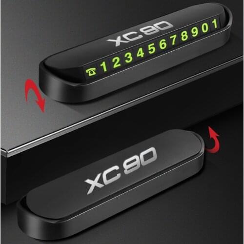 Car Styling for VOLVO XC90 Temporary Parking Card Phone Number Card Plate Telephone Number Car Park Stop In Auto Accessories