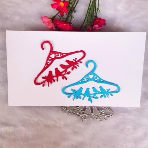Wedding Bird Clothes Hanger Cut Dies Stencil Template For DIY Scrapbooking Embossing Paper Greeting Card Album Decor Mold Dies