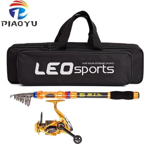 1.8M-3.6M Telescopic Fishing Rod Combo Full Kit Carbon Fiber Fishing Rod +Spinning Reel+Fish Bag Case Vara De Pesca D30