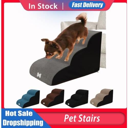 3 Layers Dog Stairs Ladder Pet Step Dog Ramp Sofa Bed Climbing Removable Non-Slip For Older Dogs Cats Small Pets House Sturdy
