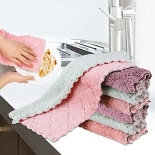 Wiping Rag Home Microfiber Towels for Kitchen Absorbent Thicker Cloth for Cleaning Micro Fiber Wipe table Kitchen Dishcloth