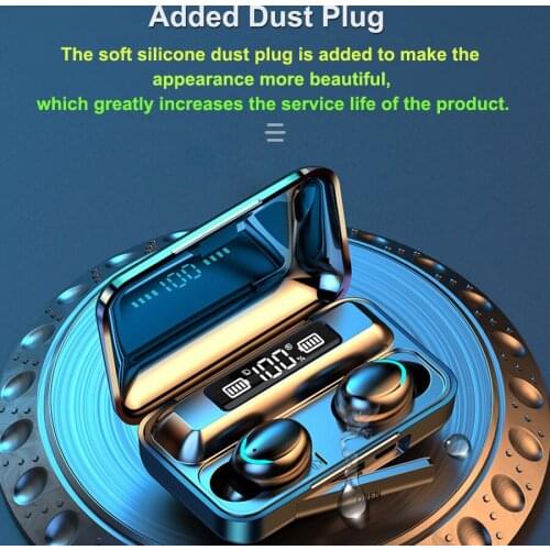 F9-5C 9D Stereo Sports Earbuds CVC8.0 Noise Reduction TWS Bluetooth 5.0 IPX7 Waterproof Wireless Bluetooth Earphone Headsets