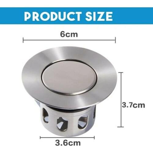 Universal Wash Basin Bounce Drainer Filter Anti-Clogging Bathroom Sink Drainer Household SEC88