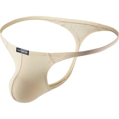 High quality Summer Mens Thong Hollow-out Stitching Sexy Comfortable Underpants Home Underpants Male Boxer Solid Color Lingerie