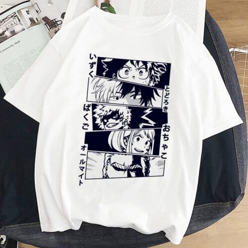 My Hero Academia Funny Cartoon T Shirt Men Boku No Hero Academia Anime T-shirt Himiko Toga Graphic Tshirt Unisex Tops Tees Male