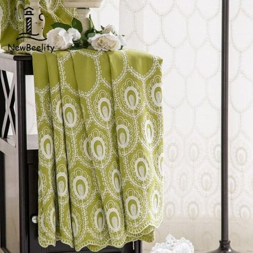Cotton And Linen Cotton Thread Embroidery Curtain Fabric Embroidered Curtain Fabric Fabric Curtains For Living Room Bedroom