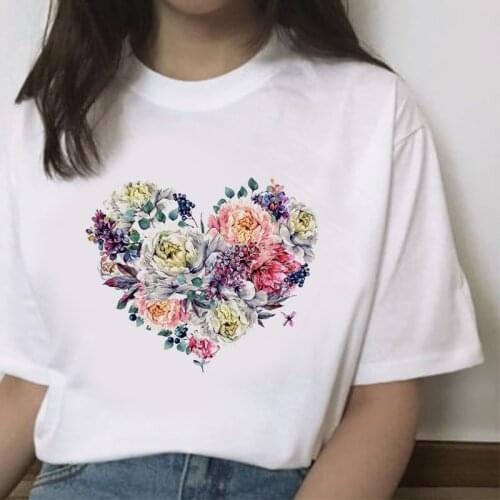 Women T-Shirt Ladies Summer Casual T-Shirt Tees Harajuku Korean Graphic Tops Kawaii Short-Sleeved Female T-Shirt Street Clothing