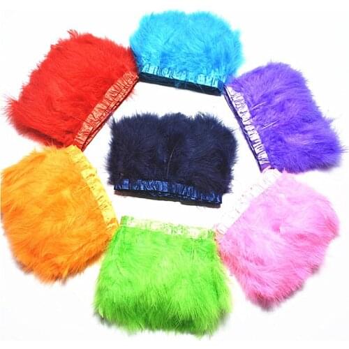 2meter/lot Marabou/Turkey Feathers Trim 10-15cm diy Cloth Sideband Pheasant plumas Clothing Wedding decoration plumes for crafts
