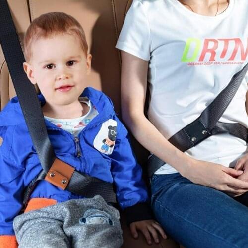 2PCS New Hot Sale Pair Of Black Leather Car Seat Belt Adjusters Automobiles Parts Car Seat Belts Padding Dropshipping
