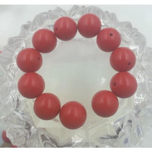 12MM 20Pcs Cinnabar Zinnober Natural Bead Semi-precious Stone Jewelry Loose Beads