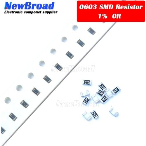 300PCS 0603 Chip Fixed Resistor SMD Resistor 1% 0 ohm 0R
