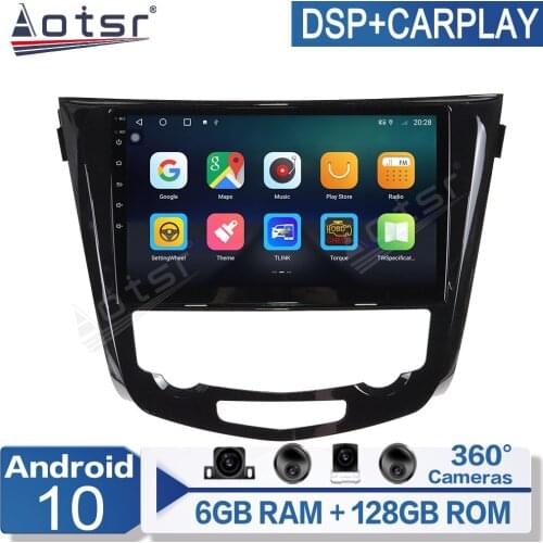 6+128G Android 10 For Nissan X-Trail Qashqai 2013-2017 Car Multimedia Player Radio GPS Navigation Auto Stereo Recorder