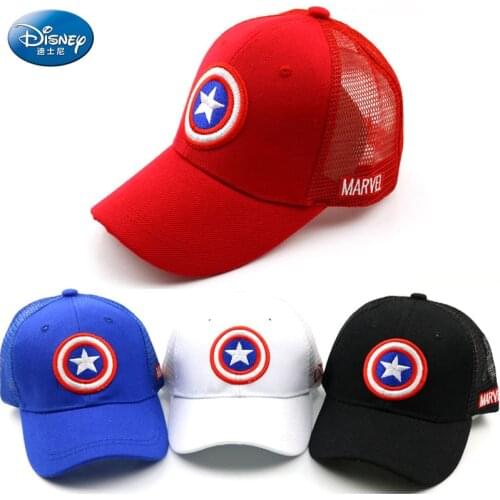 Disney Anime Cartoon Captain America Hat For Kids Boy Girl Autumn Baby Baseball Cap Children Hip Hop Sun Hats Kids Snapback Caps