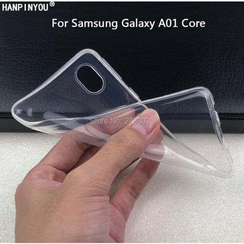 For Samsung Galaxy A01 Core A013F A013G Slim Crystal Clear Transparent Soft TPU Back Case Protection Skin Camera Protect Cover