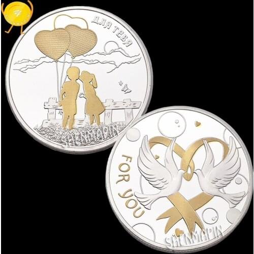 "FOR YOU" Propose Marriage Ring Commemorative Coins Collectibles Love Confession Marriage Memorial gifts Exclusive to Your Love