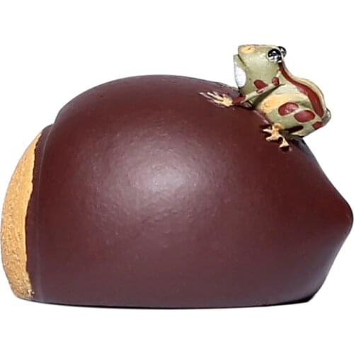 Chestnut Tea Pet Purple Sand Tea Play Set Yixing Pets Chinese Gongfu Accessories Home Decoration