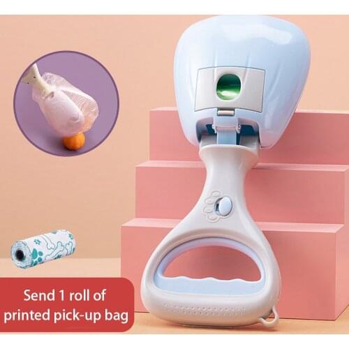 Pet Dog Poop Picker Convenient Animal Waste Poop Scoopers with Pick-Up Bag Pit Clean Shovel Animal Pet Outdoor Cleaning Tools