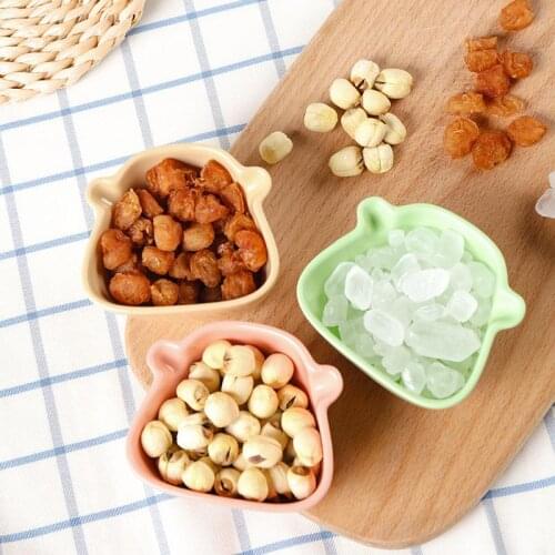 LanLan 3Pcs Cute Cartoon Shape High Temperature Resistance Seasoning Dish Random Color