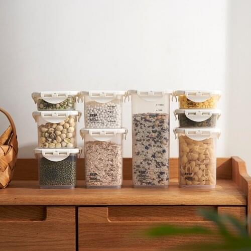 Multi-grain sealed tank with scales, kitchen food storage tank, plastic dried fruit storage tank, snack storage tank