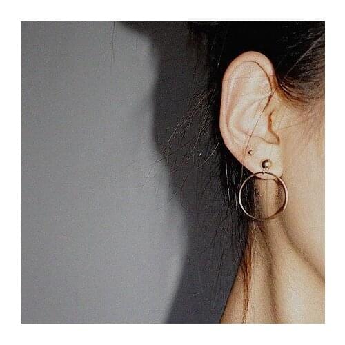 Fashion jewelry accessories metal circle earrings women